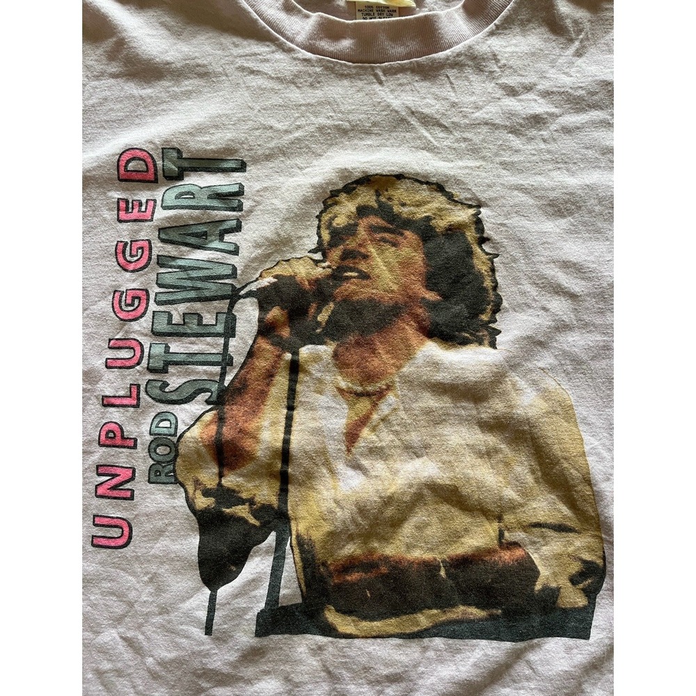 Vintage ROD STEWART Unplugged USA TOUR 94' Shirt Mens Size L 💫